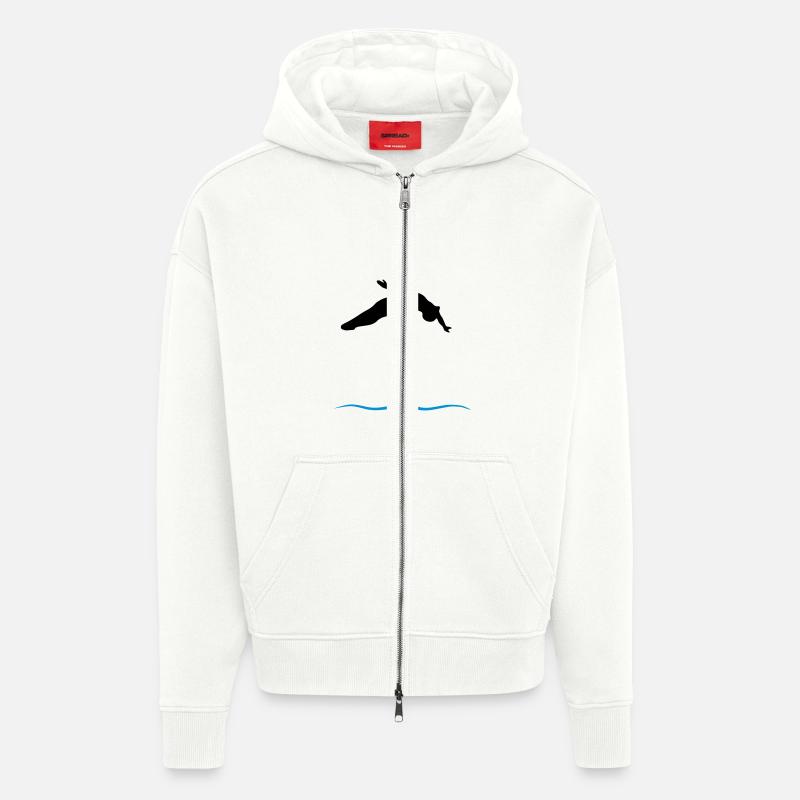 Turmspringer - Zip Hoodie - made by SPREAD - OFF WHITE