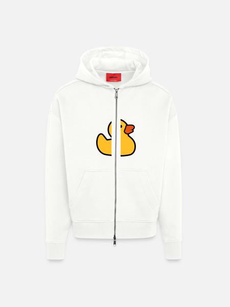 Rubber duck - Zip Hoodie - made by SPREAD - OFF WHITE