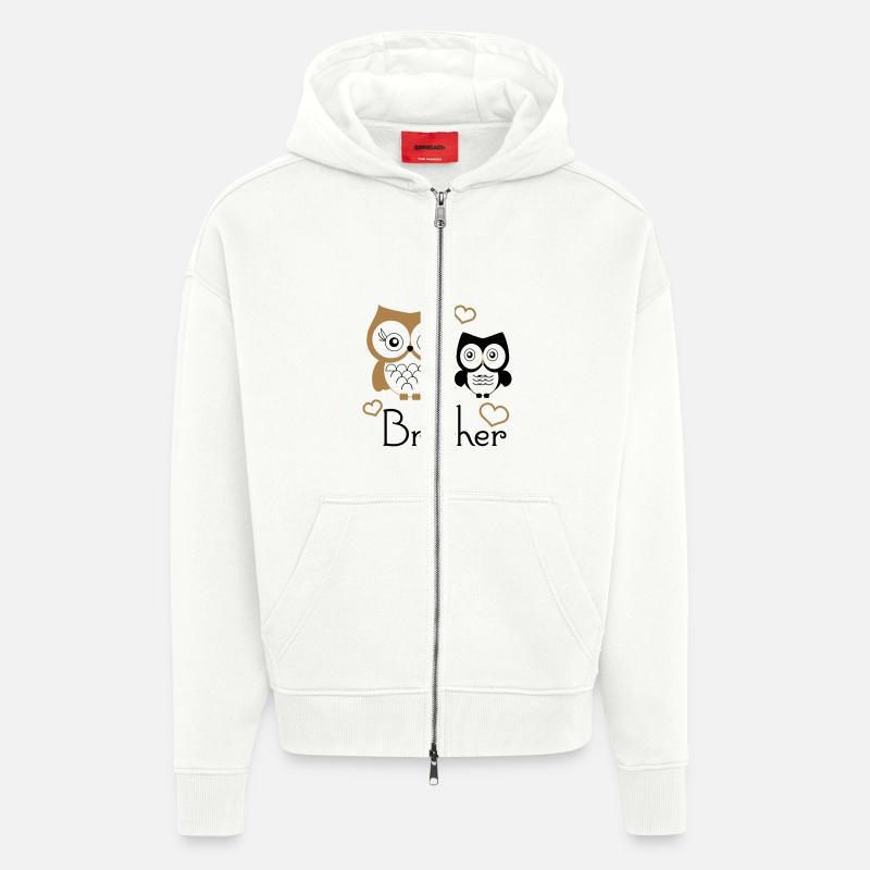Little Brother - Zip Hoodie - made by SPREAD - OFF WHITE