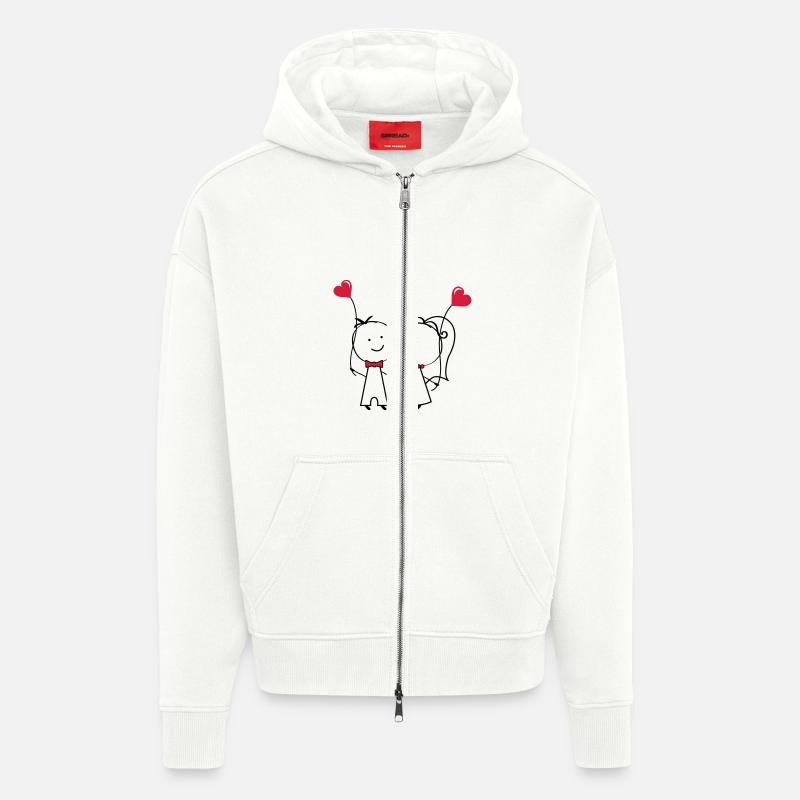 ehepaar_1 - Veste à capuche bio épaisse oversize fabriqué en UE - OFF WHITE
