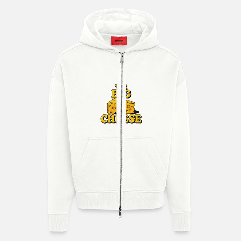 Le Big Cheese - Veste à capuche bio épaisse oversize fabriqué en UE - OFF WHITE