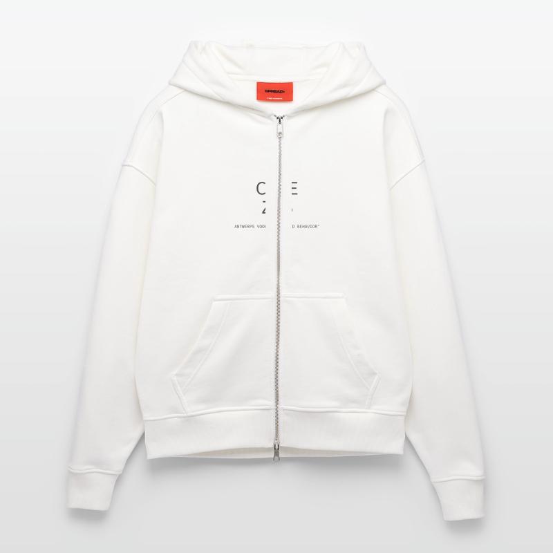 Anvers : « Code Zès ! » – Chemise Tech Dialect Veste à capuche bio épaisse oversize fabriqué en UE