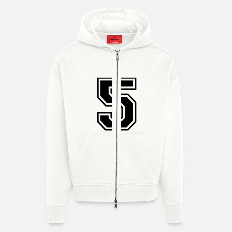 Nummer 5 - Zip Hoodie - made by SPREAD - OFF WHITE
