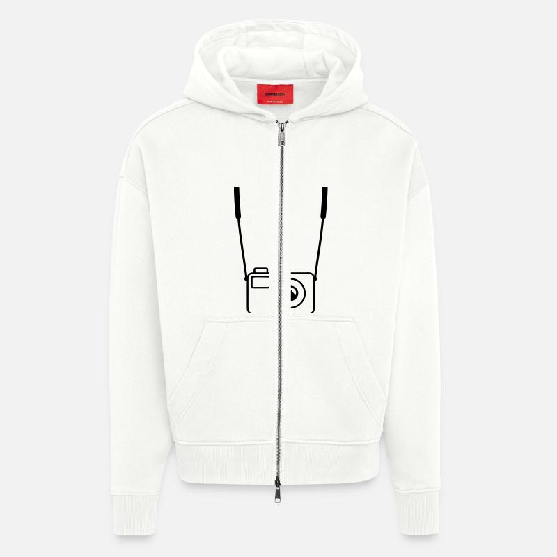camera - Veste à capuche bio épaisse oversize fabriqué en UE - OFF WHITE