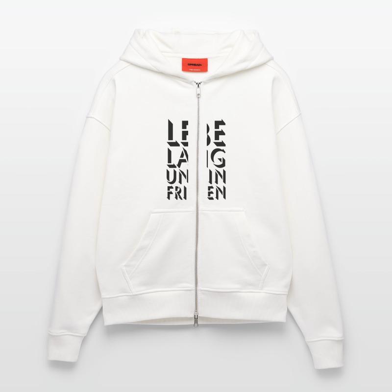 LEBE LANG Zip Hoodie - made by SPREAD