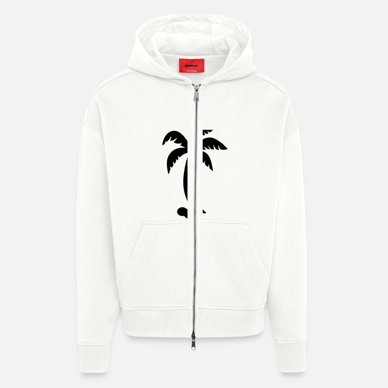 Palme - Veste à capuche bio épaisse oversize fabriqué en UE - OFF WHITE