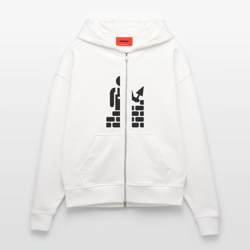 Brick layer Zip Hoodie - made by SPREAD