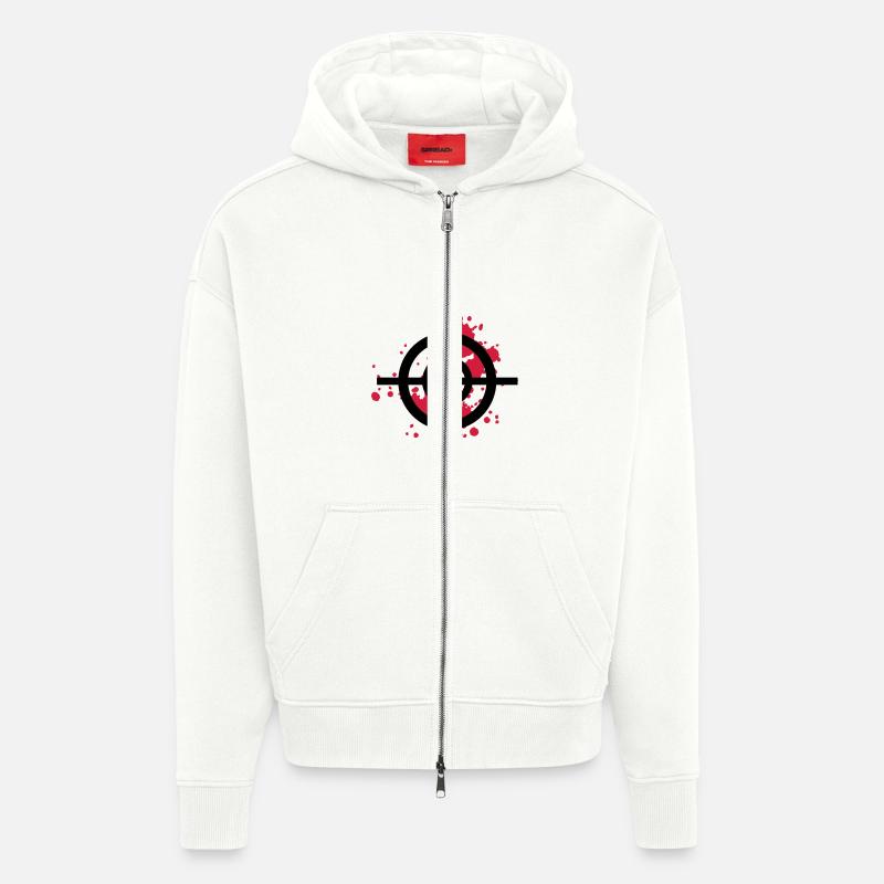 ziel blut schütze css - Zip Hoodie - made by SPREAD - OFF WHITE