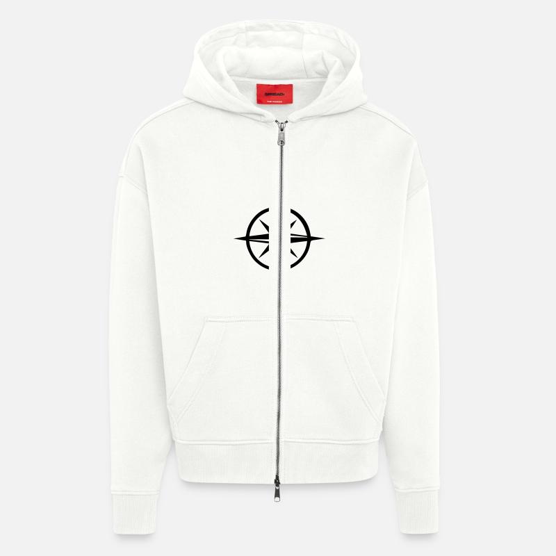 Kompass - Zip Hoodie - made by SPREAD - OFF WHITE
