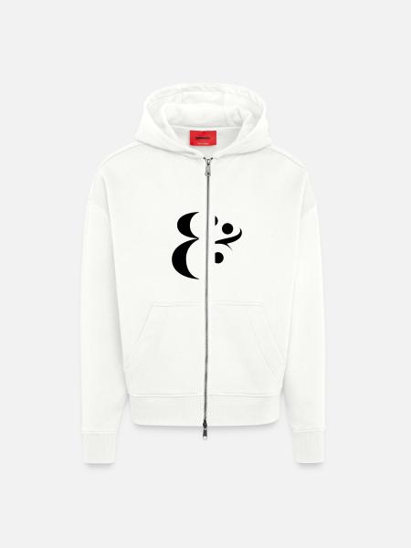 esperluette - Veste à capuche bio épaisse oversize fabriqué en UE - OFF WHITE