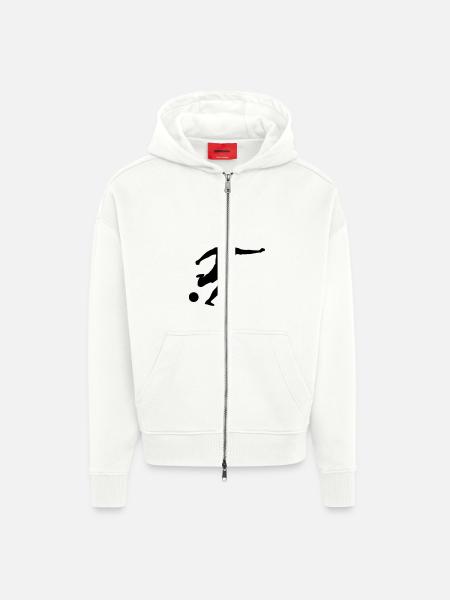 fussballer__f1 - Zip Hoodie - made by SPREAD - OFF WHITE