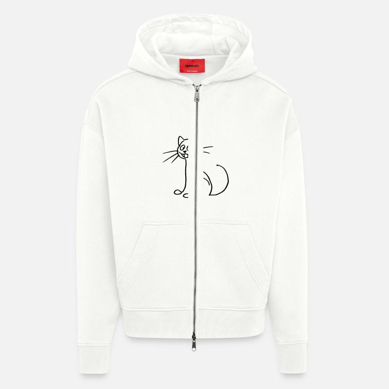 Katze - Zip Hoodie - made by SPREAD - OFF WHITE