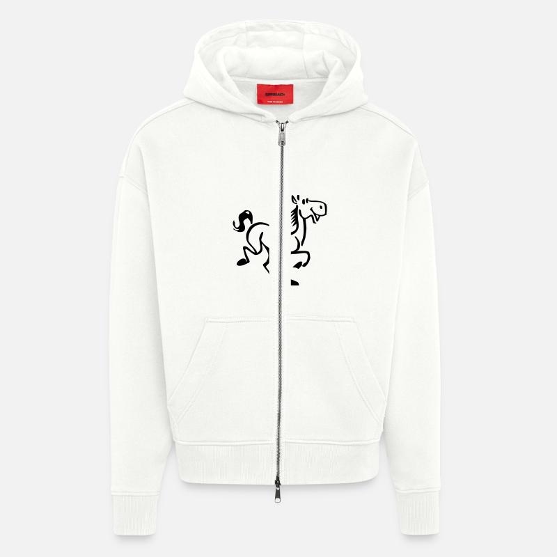 Pferd - Zip Hoodie - made by SPREAD - OFF WHITE