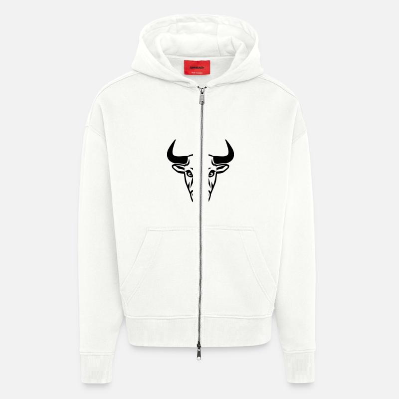 Stier - Zip Hoodie - made by SPREAD - OFF WHITE