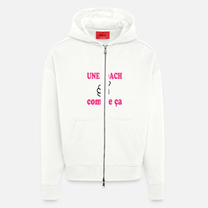 Une coach comme ça - Veste à capuche bio épaisse oversize fabriqué en UE - OFF WHITE