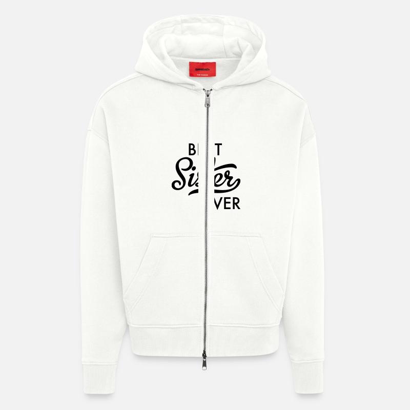 Beste Schwester - Zip Hoodie - made by SPREAD - OFF WHITE
