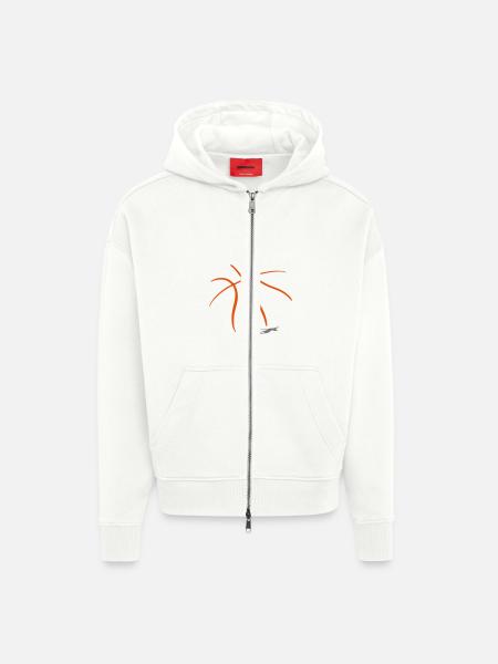 Basketball - Zip Hoodie - made by SPREAD - OFF WHITE