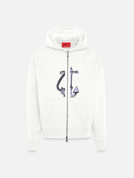 anchor - anker - Zip Hoodie - made by SPREAD - OFF WHITE