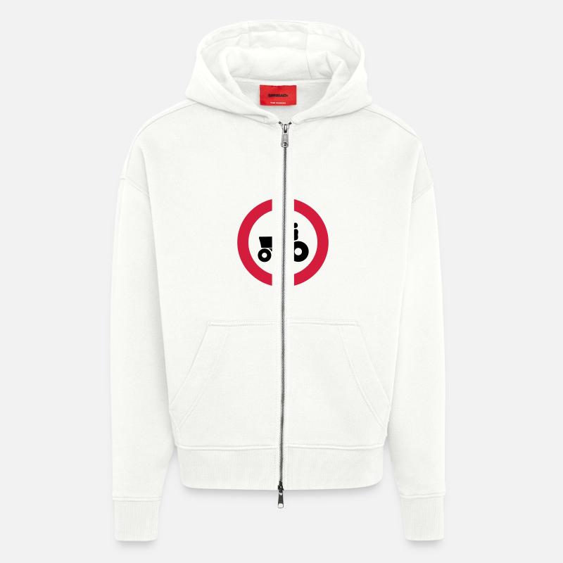 divieto trattori - Zip Hoodie - made by SPREAD - OFF WHITE