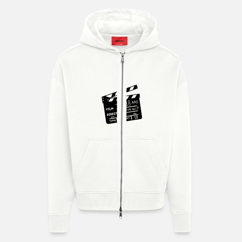 18 ans clap cinema - Veste à capuche bio épaisse oversize fabriqué en UE - OFF WHITE