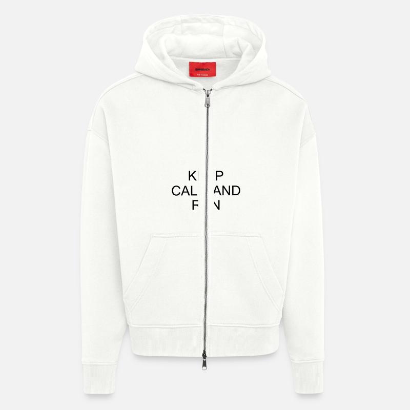 keep Calm and Run - Zip Hoodie - made by SPREAD - OFF WHITE