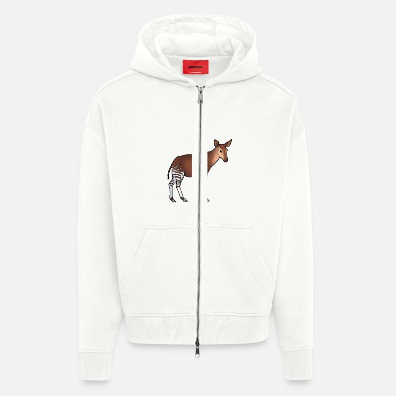 Okapi 02 - Veste à capuche bio épaisse oversize fabriqué en UE - OFF WHITE