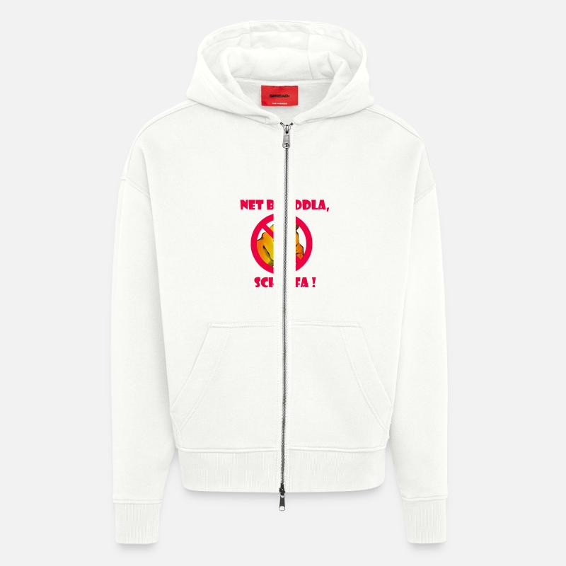 Net bruddla, schaffa ! - Zip Hoodie - made by SPREAD - OFF WHITE
