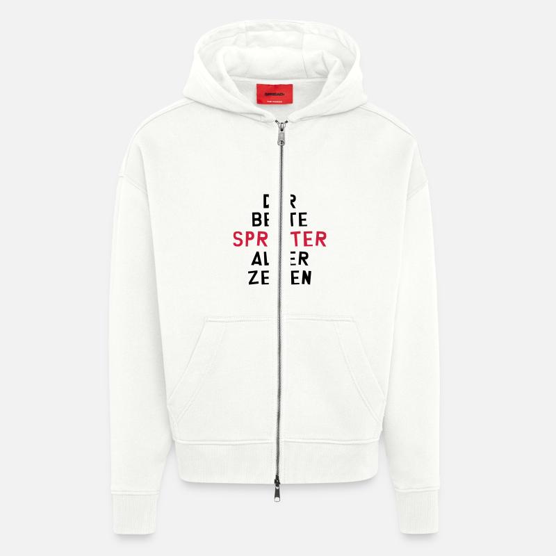 Leichtathletik / Sprint / Sprinter / Sprinterin - Zip Hoodie - made by SPREAD - OFF WHITE