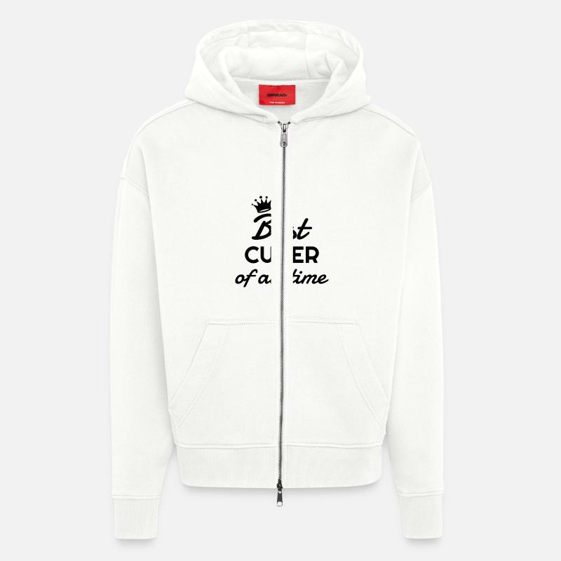 Cubing / Cube / Cuber / Speedcubing - Veste à capuche bio épaisse oversize fabriqué en UE - OFF WHITE