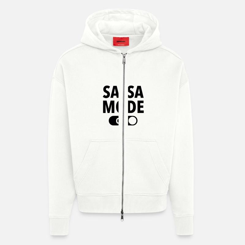 Salsa Mode (On) - Veste à capuche bio épaisse oversize fabriqué en UE - OFF WHITE