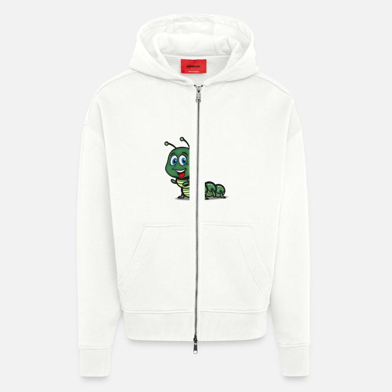chenille douce enfant - Veste à capuche bio épaisse oversize fabriqué en UE - OFF WHITE