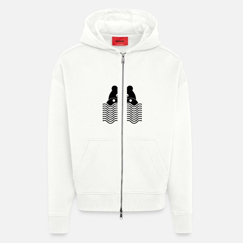 Das Nilpferd - Zip Hoodie - made by SPREAD - OFF WHITE