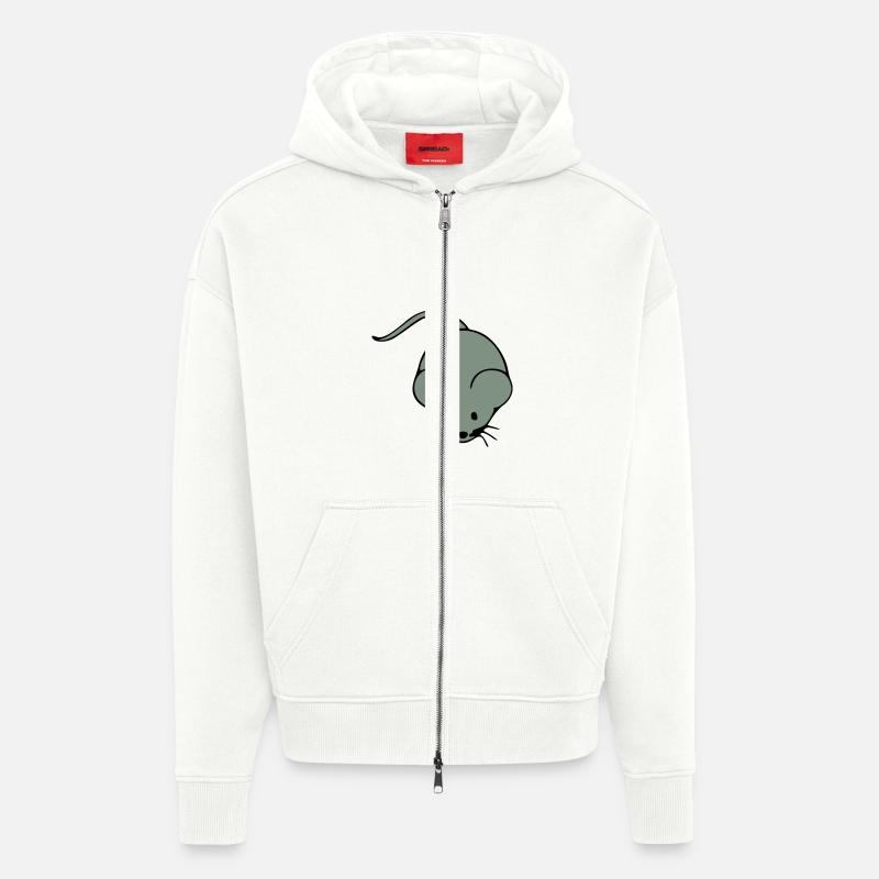maus - Zip Hoodie - made by SPREAD - OFF WHITE