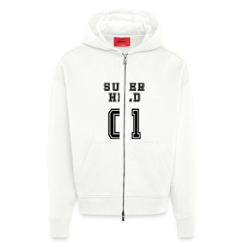 Superheld - Zip Hoodie - made by SPREAD - OFF WHITE - Vorne