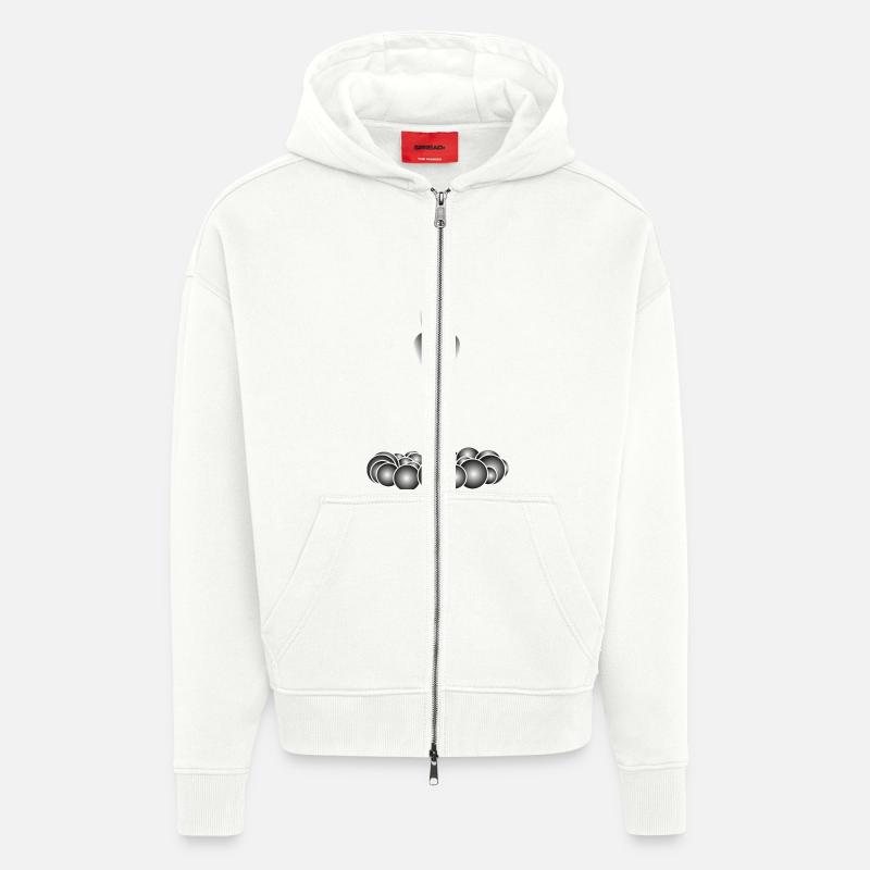 Rakete rocket - Zip Hoodie - made by SPREAD - OFF WHITE