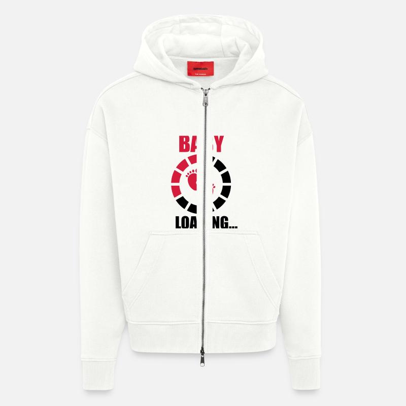 Baby loading - Veste à capuche bio épaisse oversize fabriqué en UE - OFF WHITE