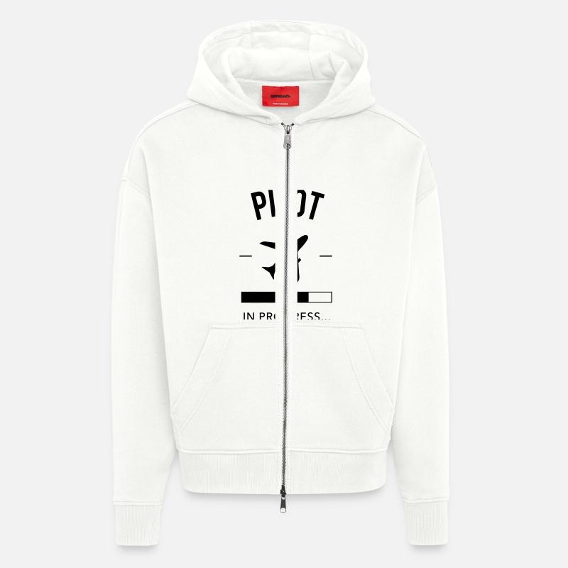 Pilot in progress - Veste à capuche bio épaisse oversize fabriqué en UE - OFF WHITE