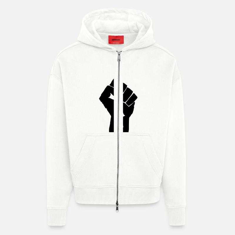 Faust Kommunismus - Zip Hoodie - made by SPREAD - OFF WHITE