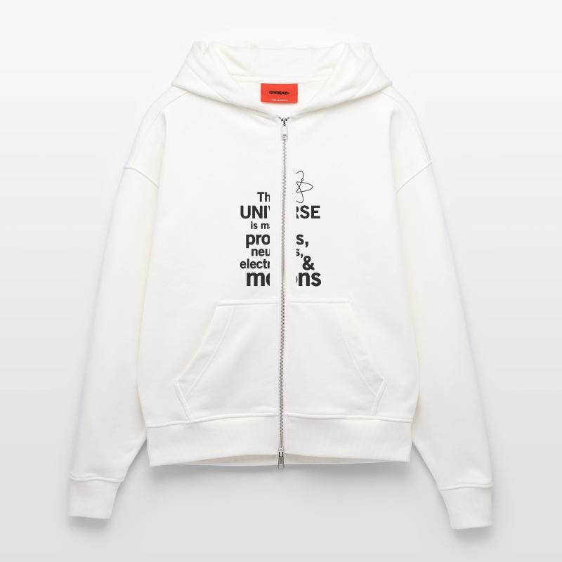 Protons,Neutrons,Electrons & Morons Zip Hoodie - made by SPREAD