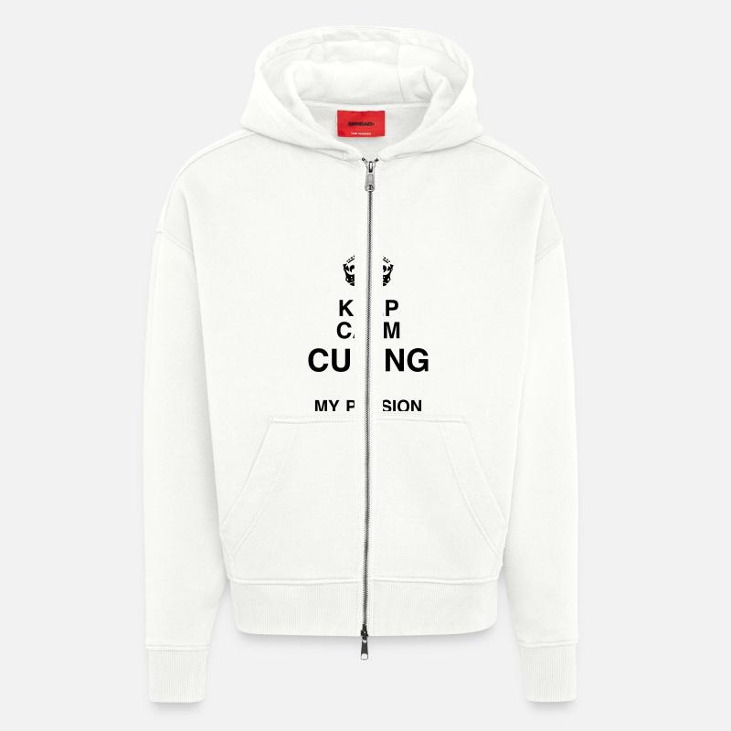 Cubing / Cube / Cuber / Speedcubing - Veste à capuche bio épaisse oversize fabriqué en UE - OFF WHITE