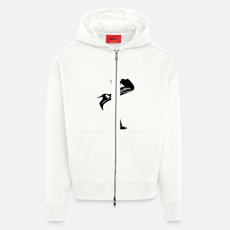 high heels - Zip Hoodie - made by SPREAD - OFF WHITE