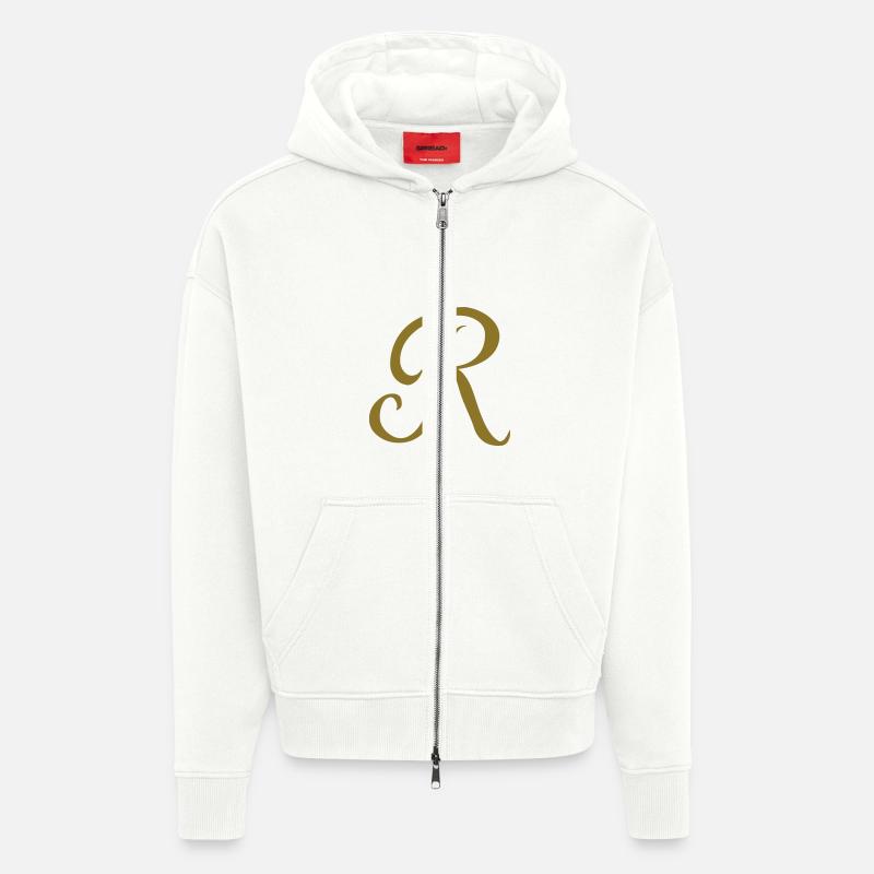 Buchstabe R - Zip Hoodie - made by SPREAD - OFF WHITE