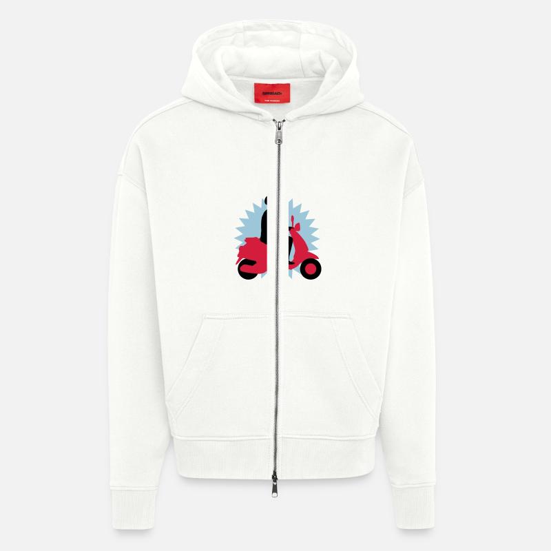 _3c - Zip Hoodie - made by SPREAD - OFF WHITE