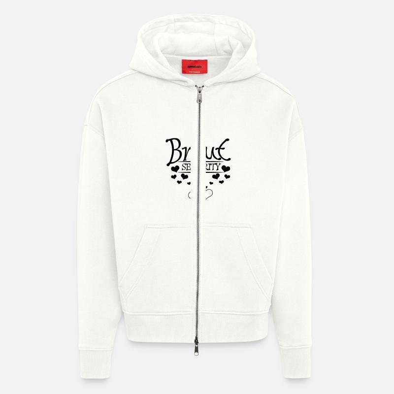 Braut Security mit Herzchen - Zip Hoodie - made by SPREAD - OFF WHITE