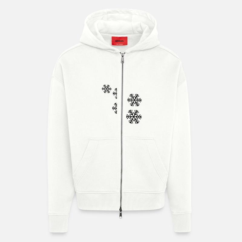 schneeflocken schnee - Zip Hoodie - made by SPREAD - OFF WHITE