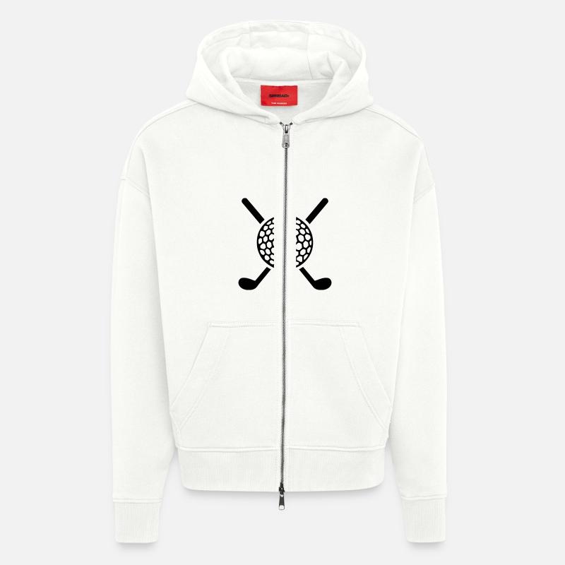 Golf - Veste à capuche bio épaisse oversize fabriqué en UE - OFF WHITE