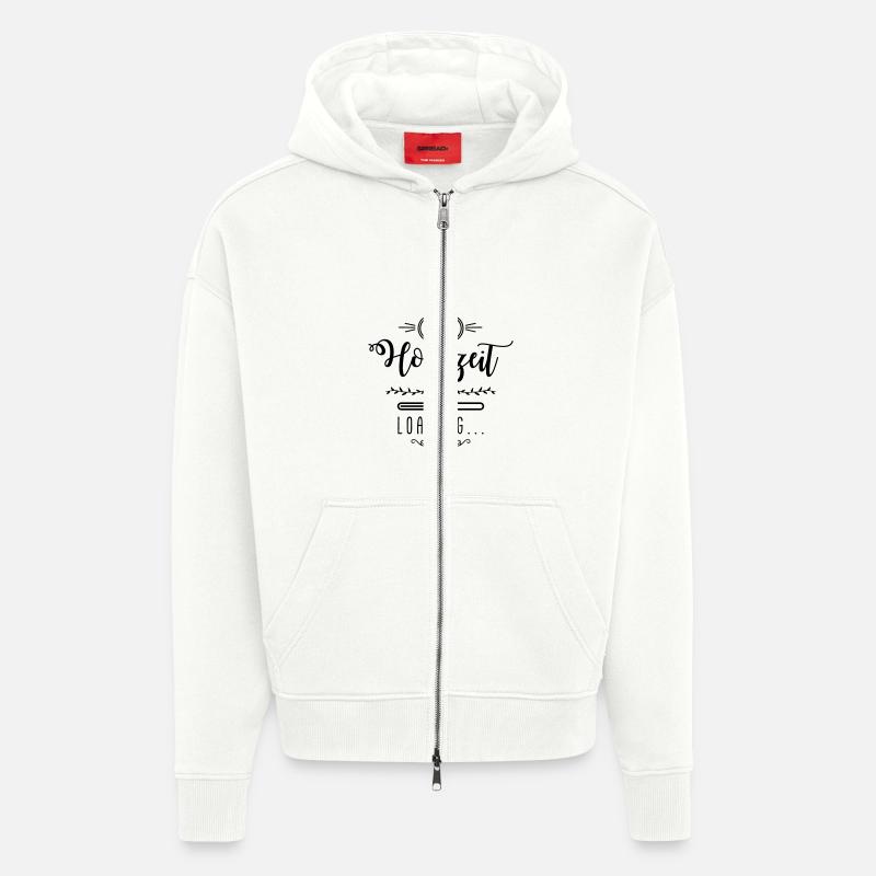 hochzeit loading ring wedding - Zip Hoodie - made by SPREAD - OFF WHITE