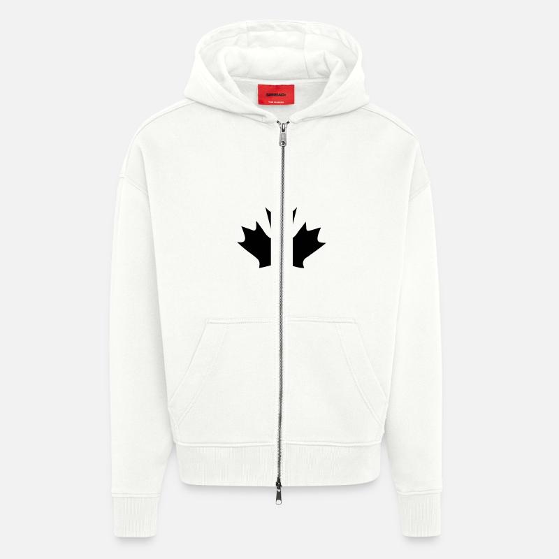 Canada Canada Maple Leaf - Veste à capuche bio épaisse oversize fabriqué en UE - OFF WHITE