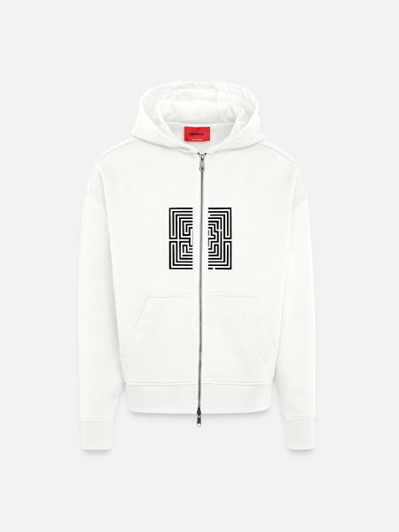 Peace - Zip Hoodie - made by SPREAD - OFF WHITE