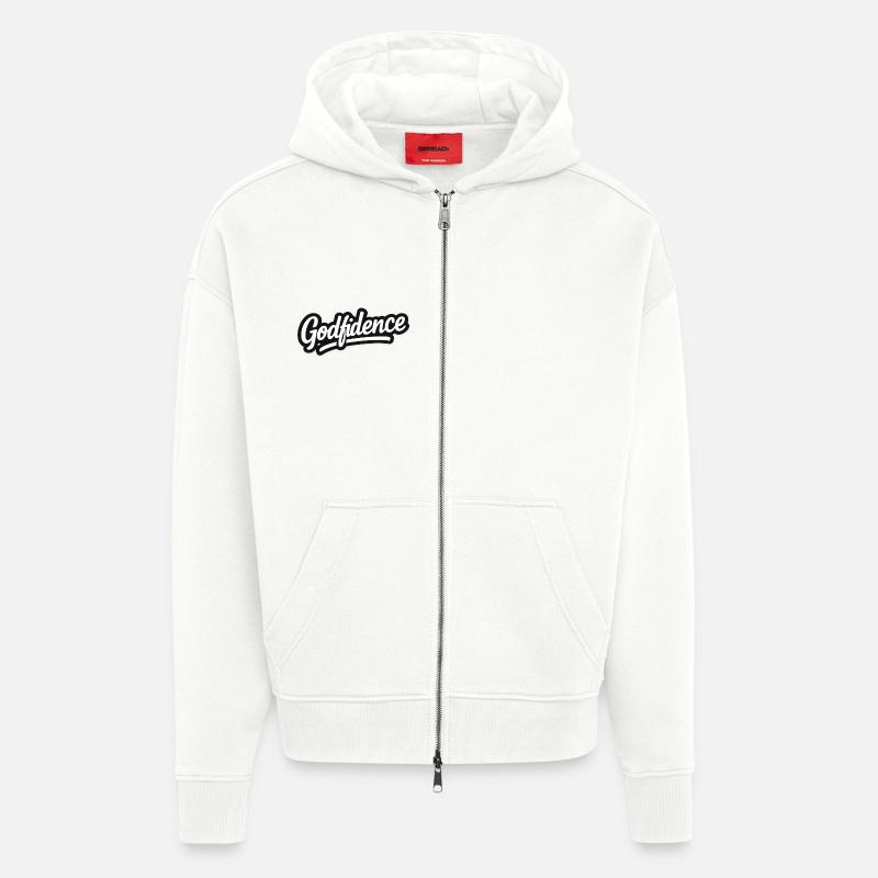 Divinité - Veste à capuche bio épaisse oversize fabriqué en UE - OFF WHITE